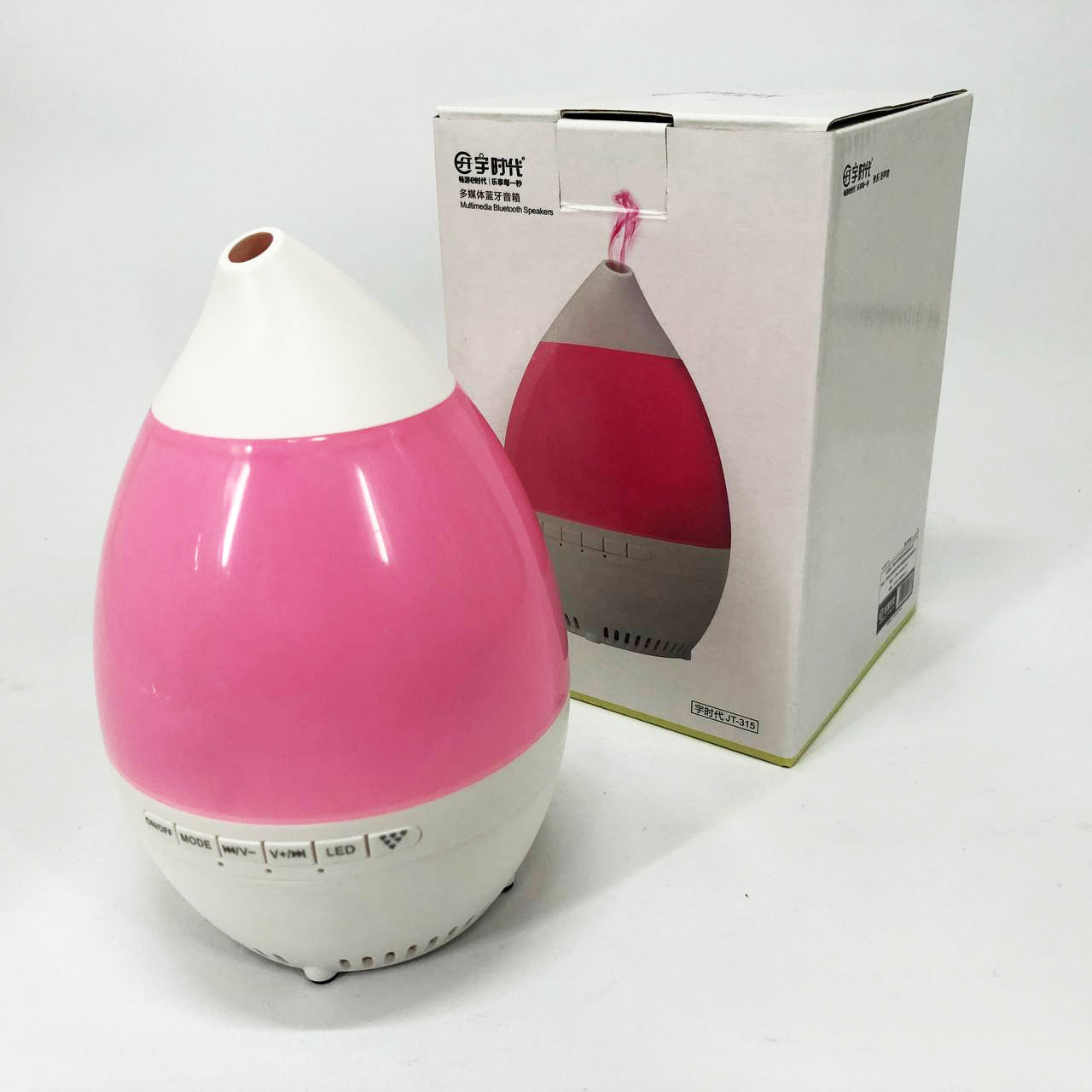 Колонка увлажнитель с диодной подсветкой JT-315, Настольный увлажнитель воздуха. Цвет: розовый