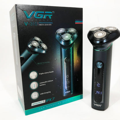 Электробритва портативная бритва VGR V-310 шейвер для бритья бороды и усов с аккумулятором