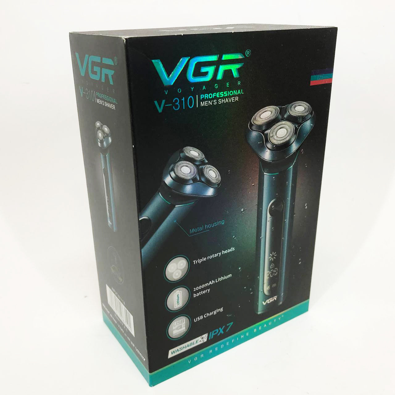 Электробритва портативная бритва VGR V-310 шейвер для бритья бороды и усов с аккумулятором