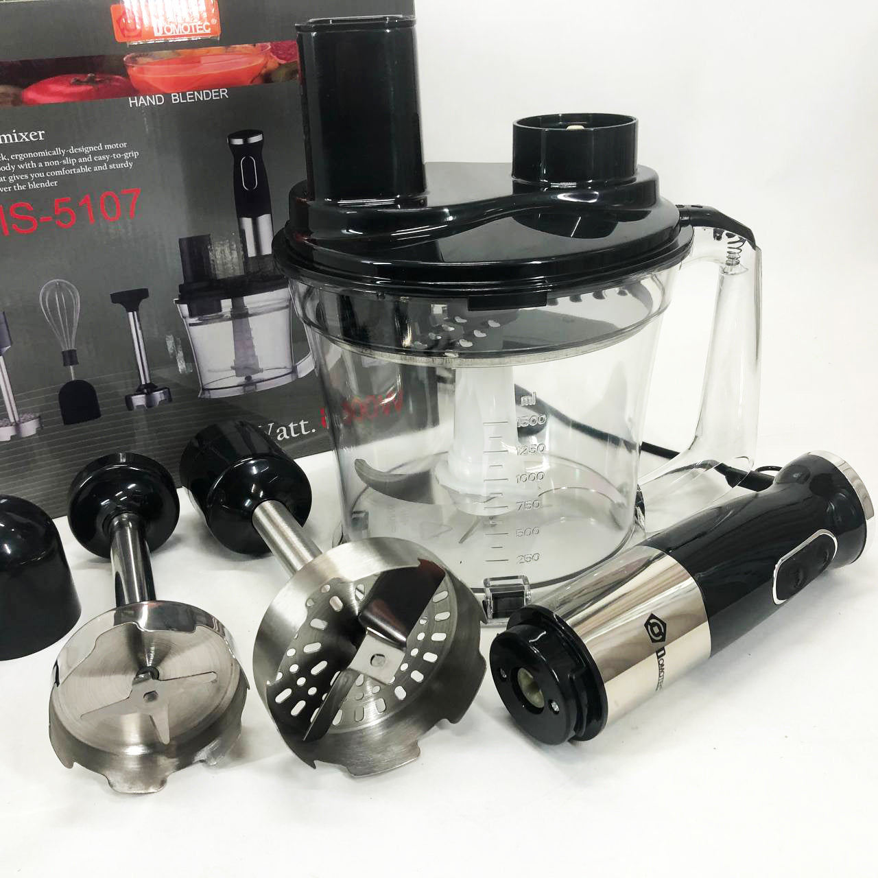 Блендер погружной многофункциональный 6 в 1 Domotec MS-5107 800 Вт, Мощный блендер для дома