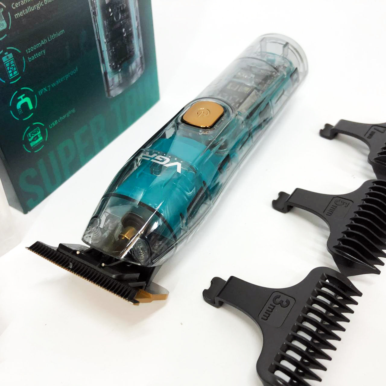 Беспроводная мужская электрическая машинка для стрижки VGR V-961, Триммер аккумуляторный для волос и бороды