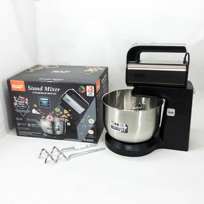 Стационарный миксер ручной RAF R.6652 с металлической чашей 3.5 л 1000 Вт