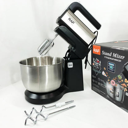 Стационарный миксер ручной RAF R.6652 с металлической чашей 3.5 л 1000 Вт