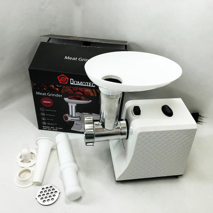 Электрическая Мясорубка Domotec R3391 2000W, Мощная компактная мясорубка для дома, Мясорубка 3 в 1