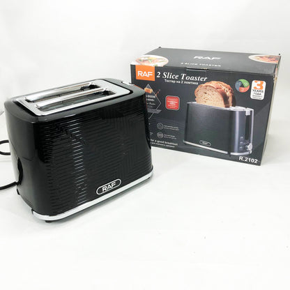 Тостер RAF R.2102, 900 Вт, 2 широких слота, функция размораживания и подогрева