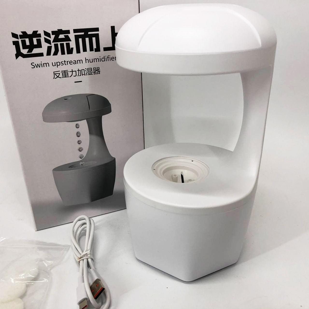 Антигравитационный капельный увлажнитель воздуха с обратным потоком UKC Anti Gravity Humidifier 800 мл 5 Вт