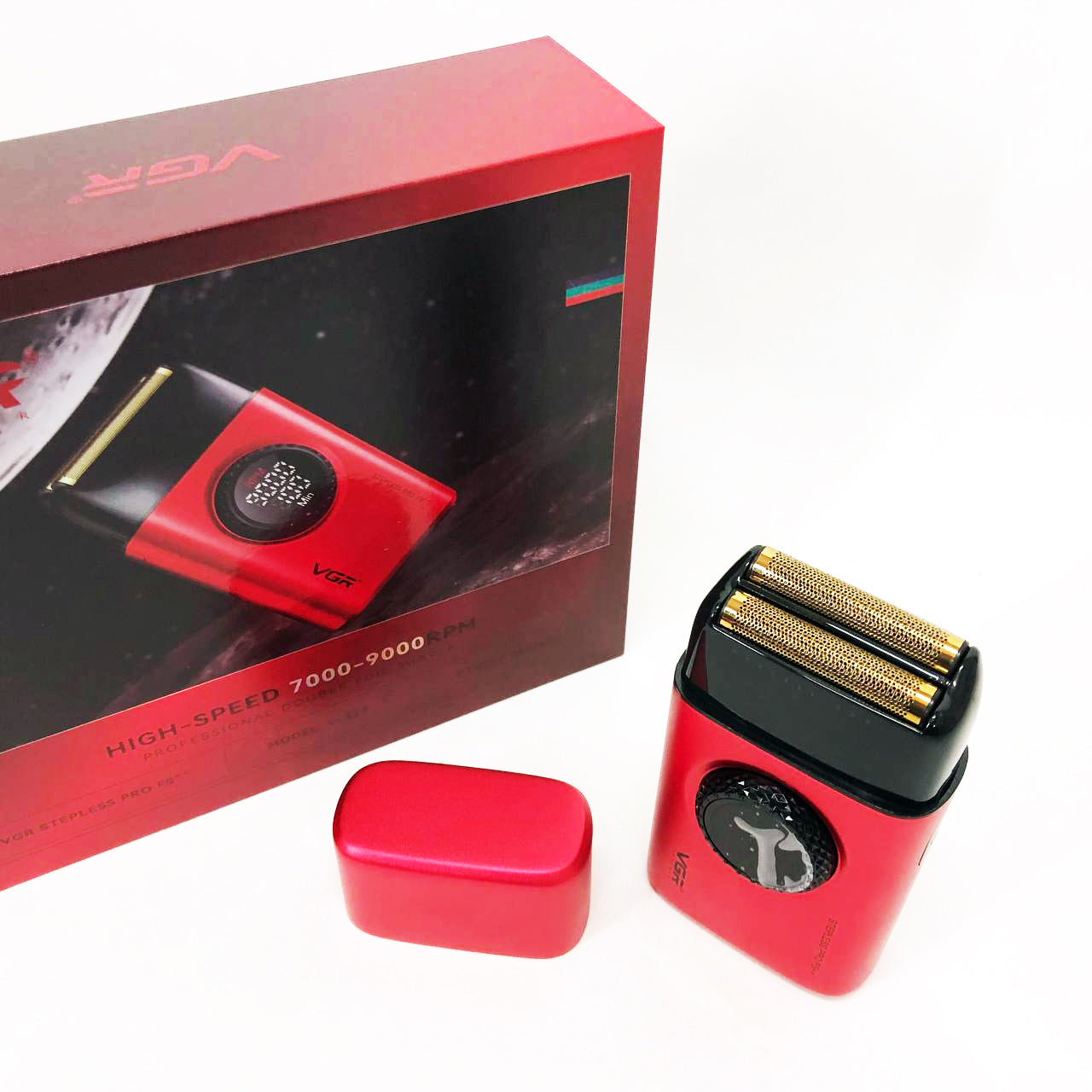 Электробритва VGR V-377 RED шейвер, Электрическая аккумуляторная бритва для бритья, шейвер мужской