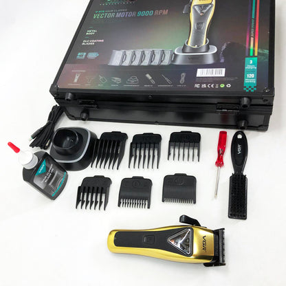 Машинка для стрижки VGR V-015 аккумуляторная беспроводная профессиональная 6 насадок
