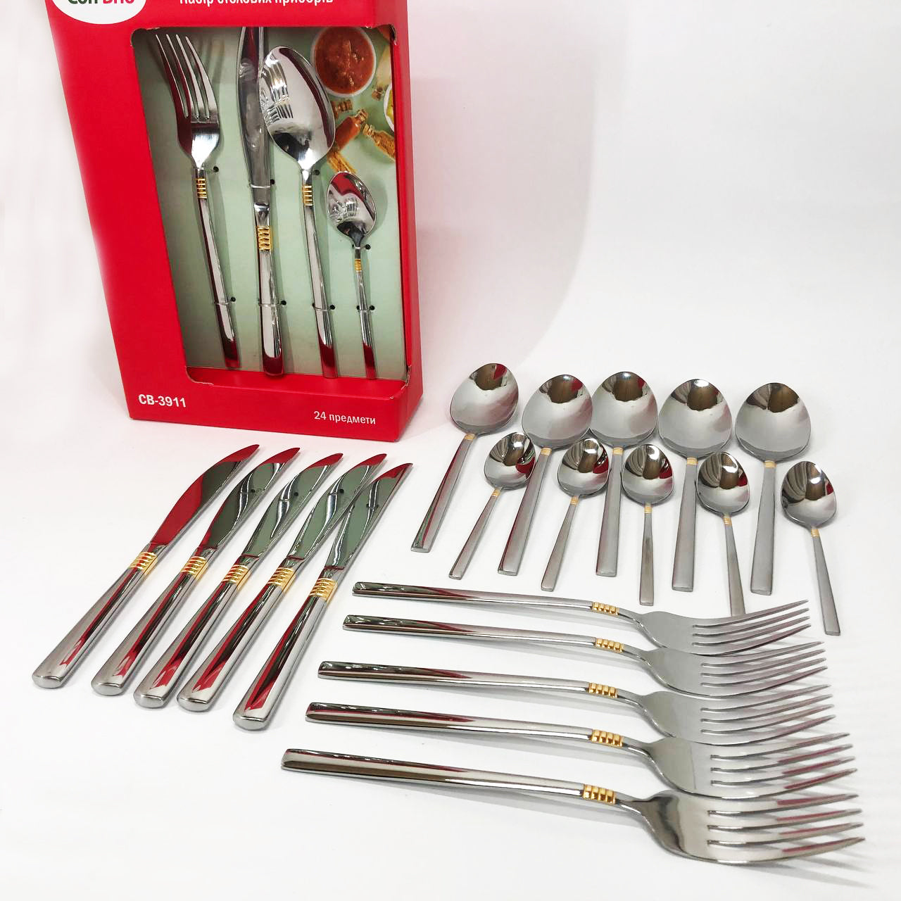 Набір столових приладів 24 предметів Con Brio CB-3912