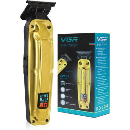 Аккумуляторная машинка VGR V-904 для стрижки волос VGR, машинка с дисплеем и сменными насадками