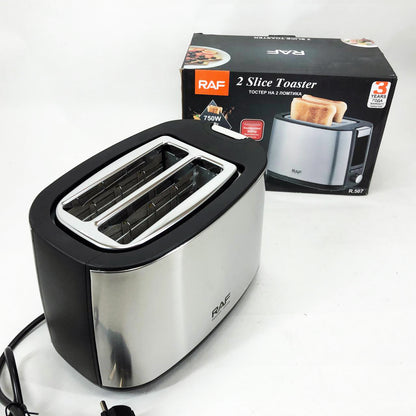 Тостер электрический RAF R.507 с 7 регулируемыми уровнями поджарки съемным поддоном для крошек 750 Вт