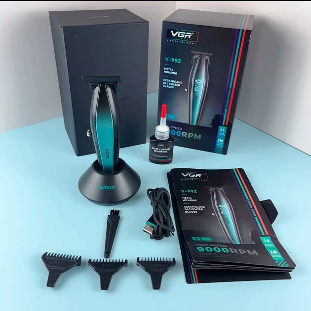 Машинка для стрижки волос с мощным мотором XPRO VGR V-992 с насадками 1-2-3 мм