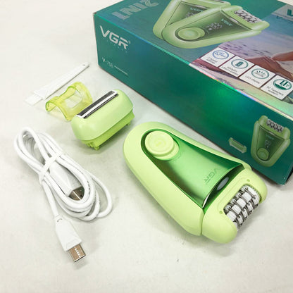 Эпилятор VGR 2 в 1 V-758. Цвет: зеленый