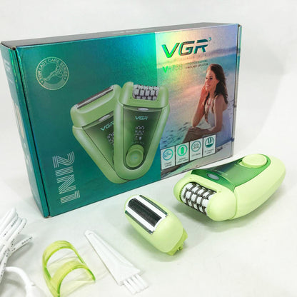 Эпилятор VGR 2 в 1 V-758. Цвет: зеленый