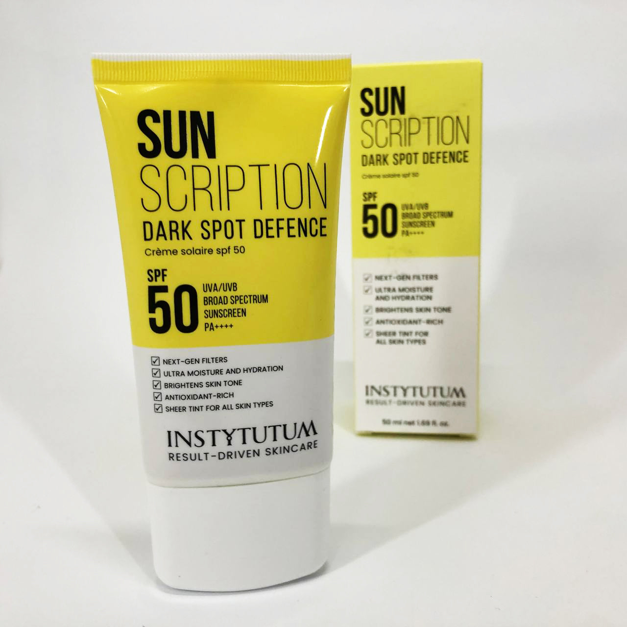 Солнцезащитный крем с осветительным эффектом Instytutum Sunscription Dark Spot Defence SPF 50, 50 мл