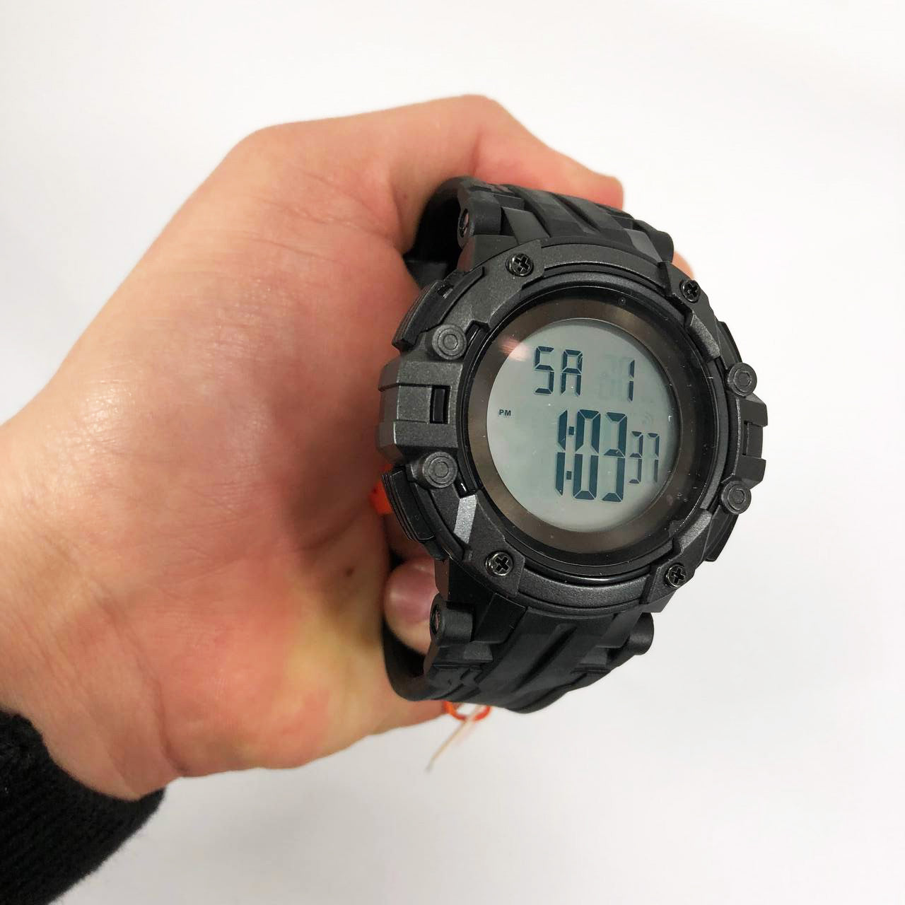 Часы наручные мужские SKMEI 1545BKWT BLACK-WHITE, водонепроницаемые мужские часы. Цвет: черный