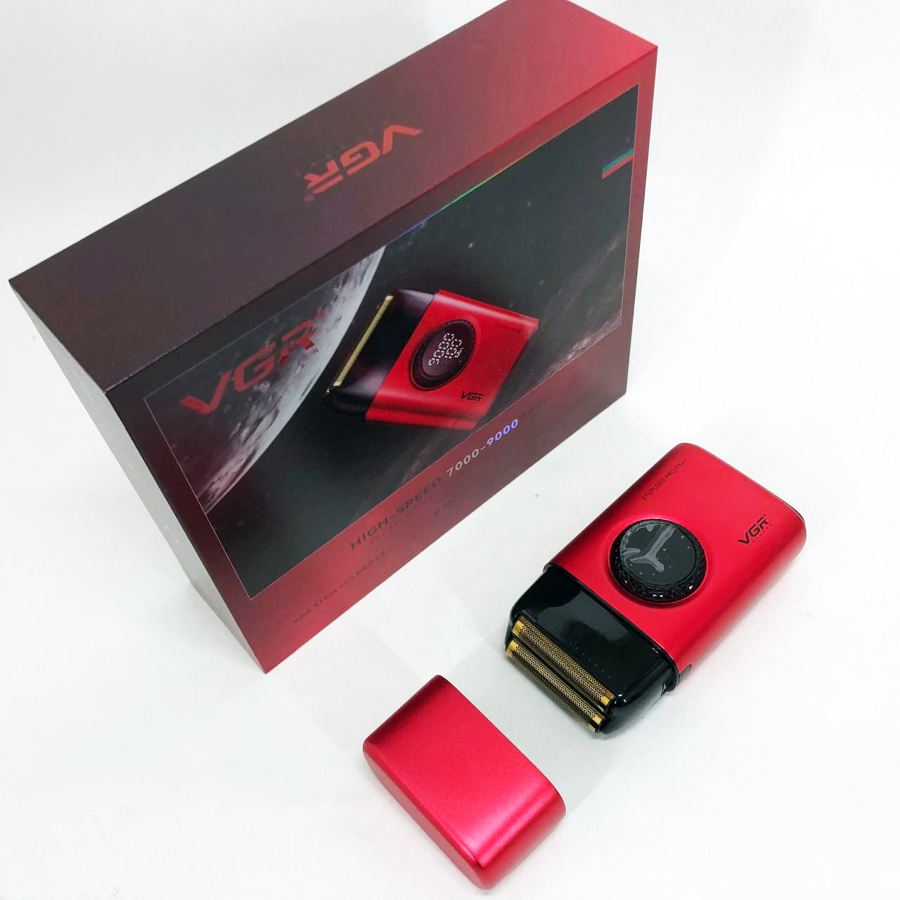 Электробритва VGR V-377 RED шейвер, Электрическая аккумуляторная бритва для бритья, шейвер мужской