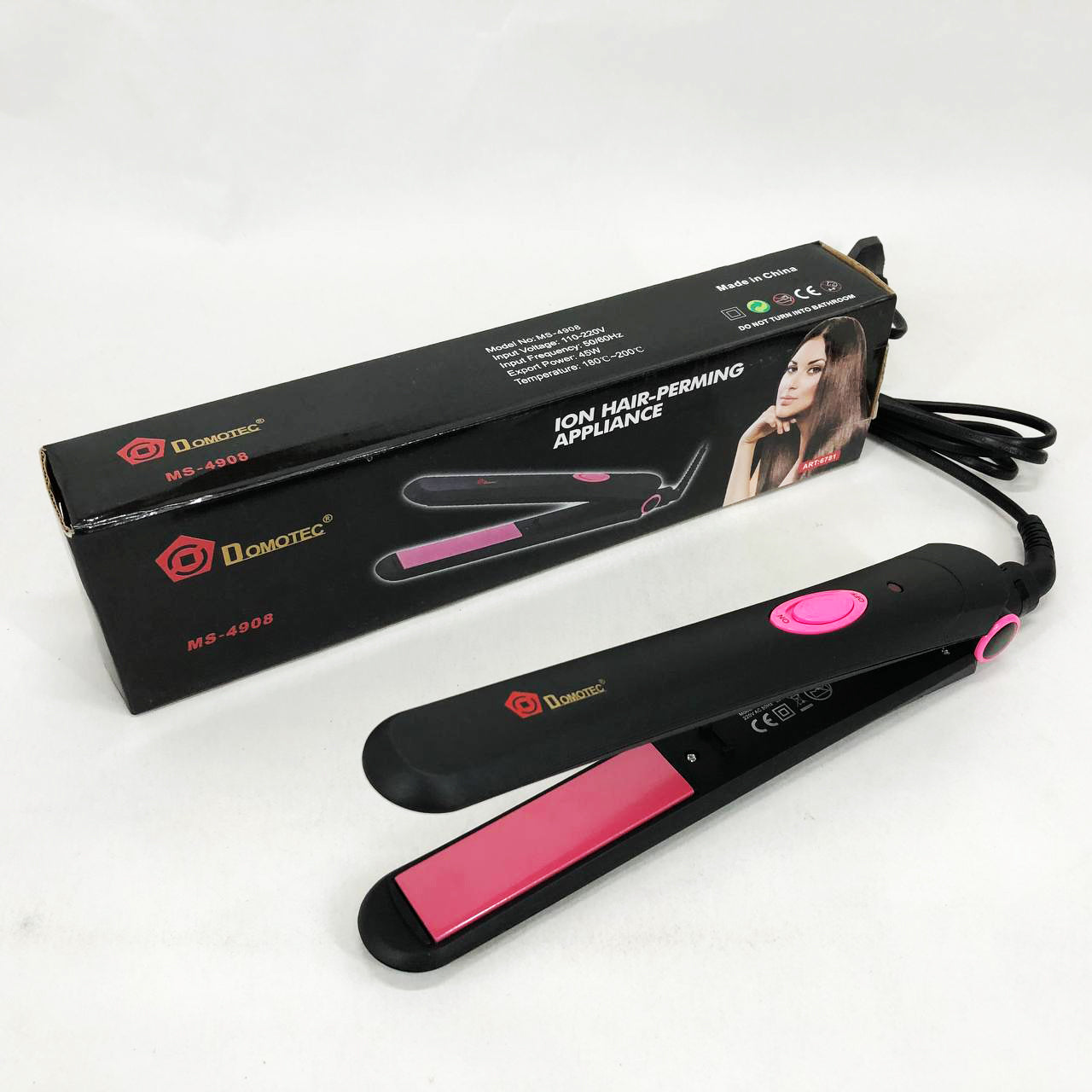 Щипцы DOMOTEC MS-4908, выпрямитель для волос 2в1, стайлер для укладки, утюжок для выравнивания