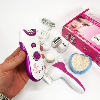 Эпилятор женский многофункциональный 6 в 1 пинцетный Kemei KM-3066 Х массажер уход за кожей 2 скорости