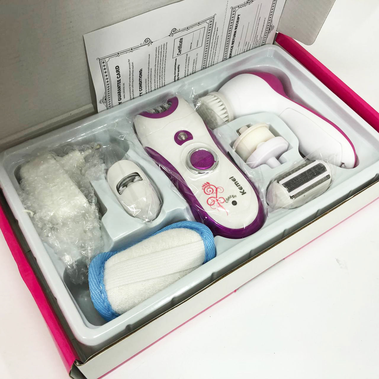 Эпилятор женский многофункциональный 6 в 1 пинцетный Kemei KM-3066 Х массажер уход за кожей 2 скорости