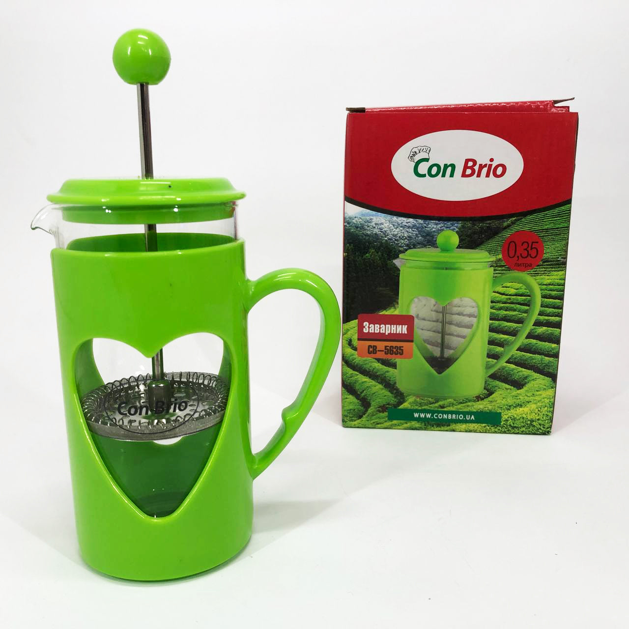 Френч-пресс Con Brio CB-5635 350 мл, Необычный заварник для чая, Заварочный чайник, Френч-пресс с ручкой