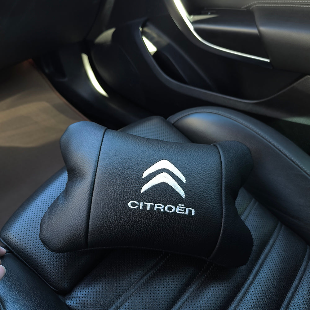 Набор кожаных подушек Citroën из натуральной итальянской кожи + фирменный брелок в подарок