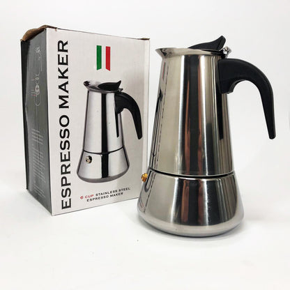 Кофеварка гейзерная Unique UN-1902 на 6 чашек 270 мл, Гейзерная кофеварка для электроплиты