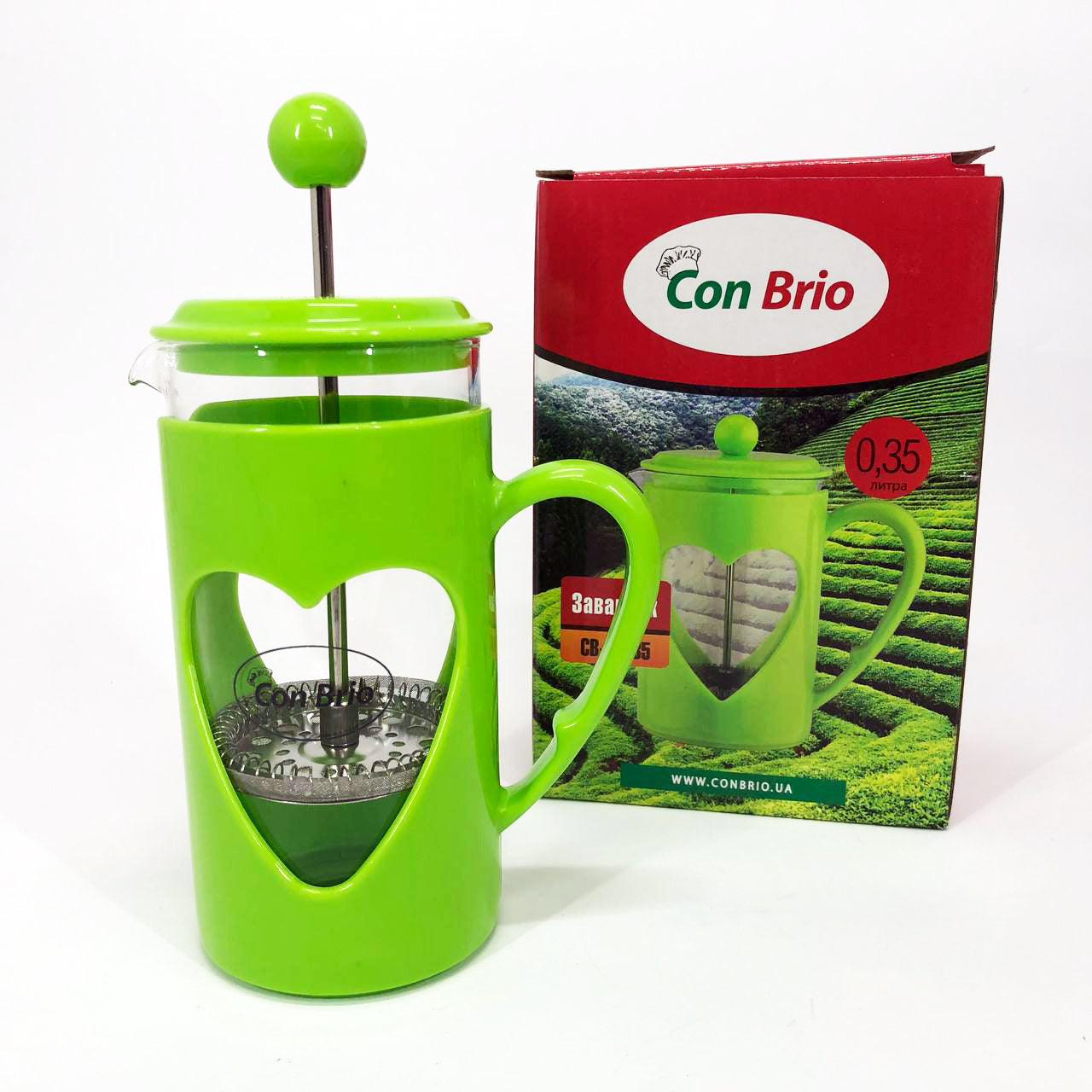 Френч-пресс Con Brio CB-5635 350 мл, Необычный заварник для чая, Заварочный чайник, Френч-пресс с ручкой