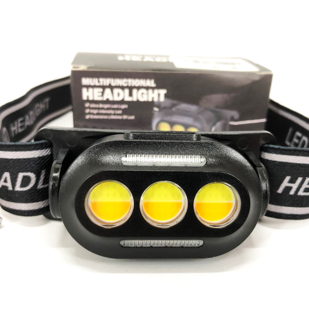 Фонарик налобный YD02-COB (White+red+blue), Налобные фонари для активных людей, фонарь для туризма