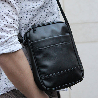 Мессенджер классический из эко кожи гладкой, Сумка через плечо кэжуал мужская, Деловая сумка мессенджер