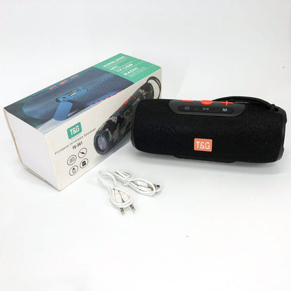 Портативная Bluetooth колонка TG341 со шнурком, аккумуляторная переносная колонка. Цвет: черный
