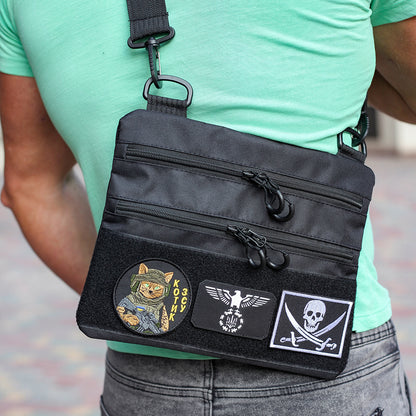 Тактический рюкзак через плечо, Нагрудная сумка мужская тактическая тканевая, Нагрудная сумка кобура