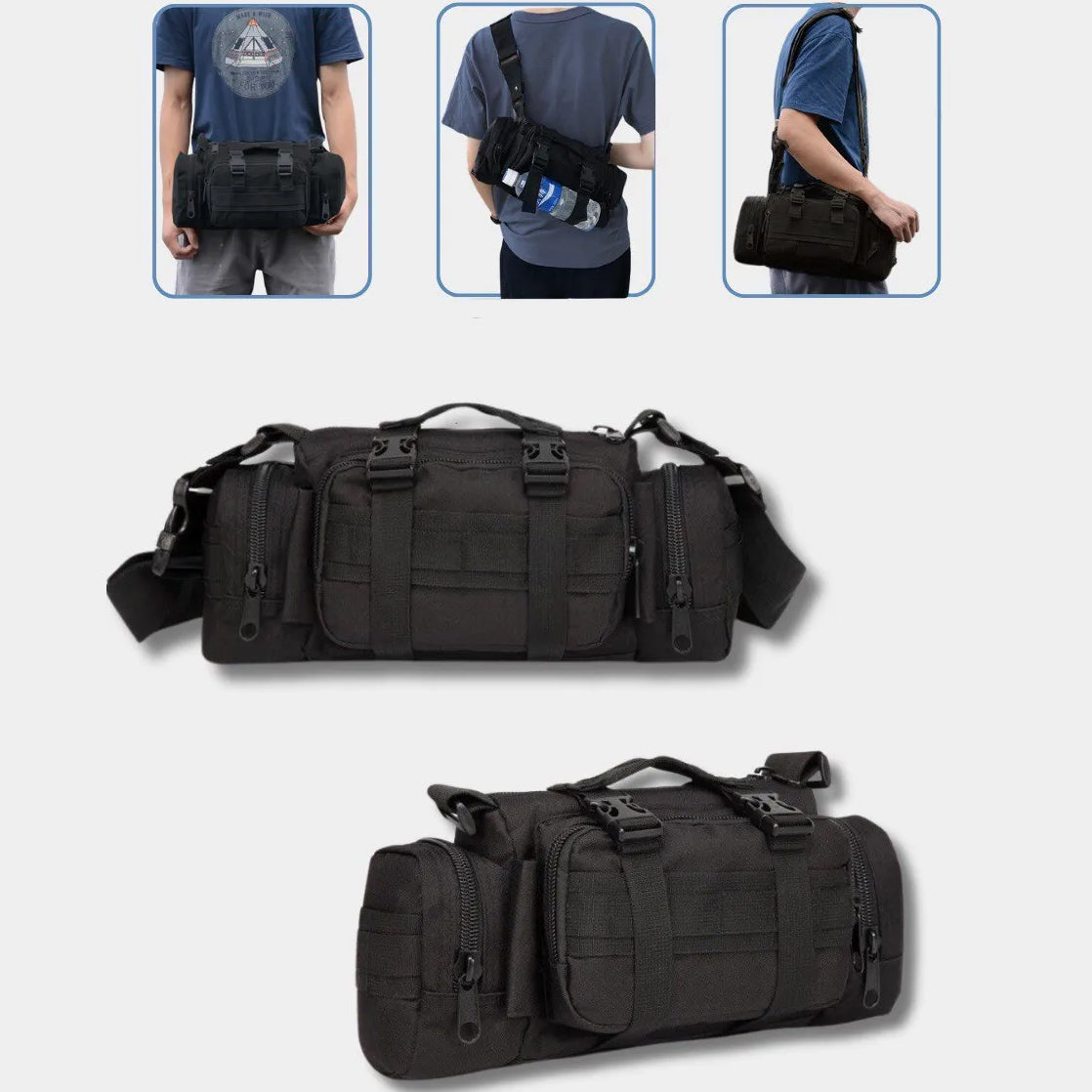Универсальная тактическая сумка – подсумок поясная нагрудная на MOLLE сумка с ремнем на плечо 5 л