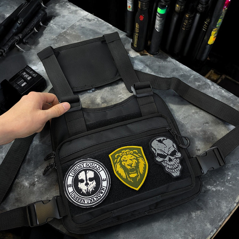 Тактична сумка нагрудна з патч-панеллю, чоловіча розвантажувальна сумка, розвантаження жилет