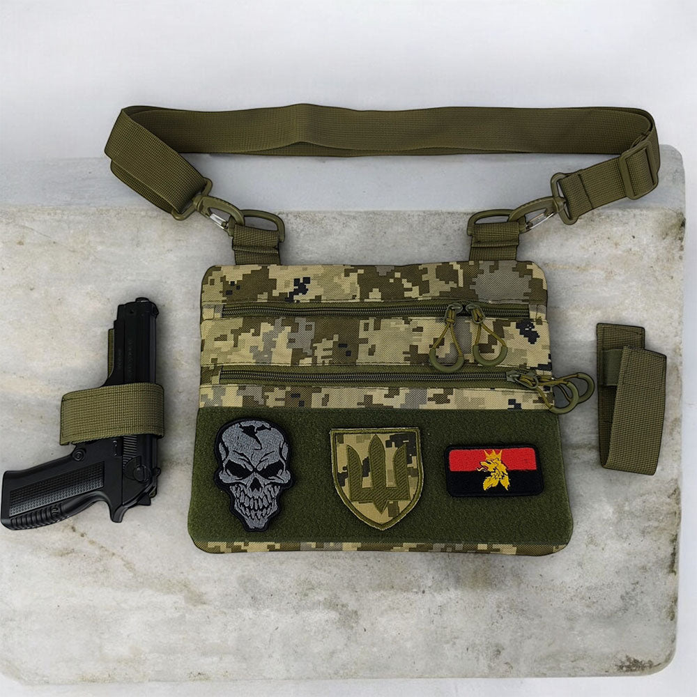 Сумка-кобура піксель камуфляж, тактична чоловіча сумка з тканини кордури AOR-1