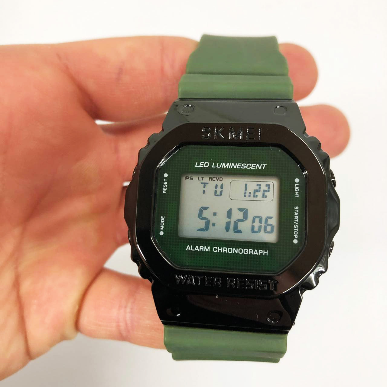 Часы наручные мужские SKMEI 1851AG, часы наручные электронные тактические, противоударные часы