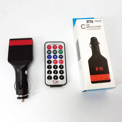 Автомобильный FM-модулятор трансмиттер Fm-04, MP3 Player с пультом дистанционного управления