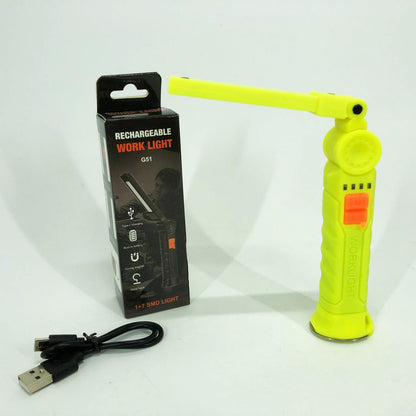Фонарь поворотный Worklight G51-LED-COB с магнитом и крюком, Кемпинговый складной фонарь