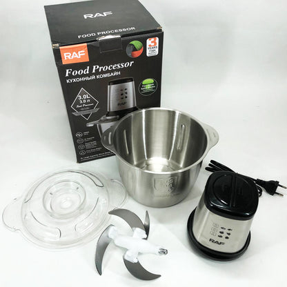 Измельчитель RAF R.7031 электрический блендер-чоппер настольный 3 л 1000 Вт, Кухонный блендер для овощей