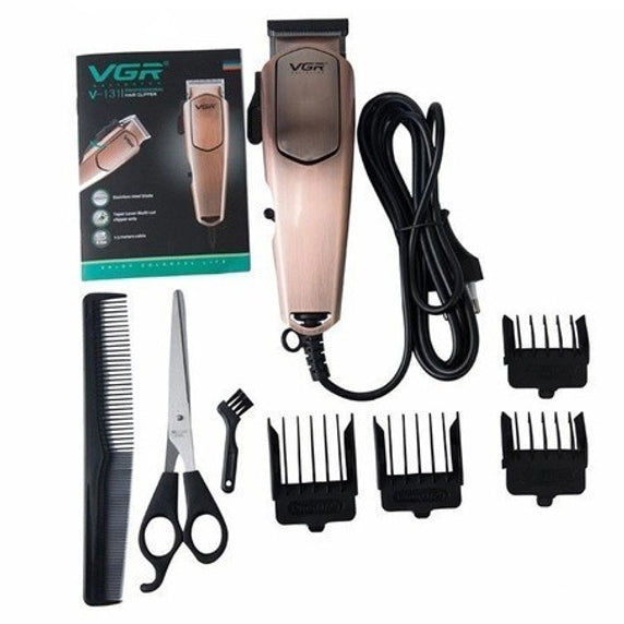 Профессиональная машинка для стрижки волос VGR V-131 триммер проводной, Электробритва для стрижки головы
