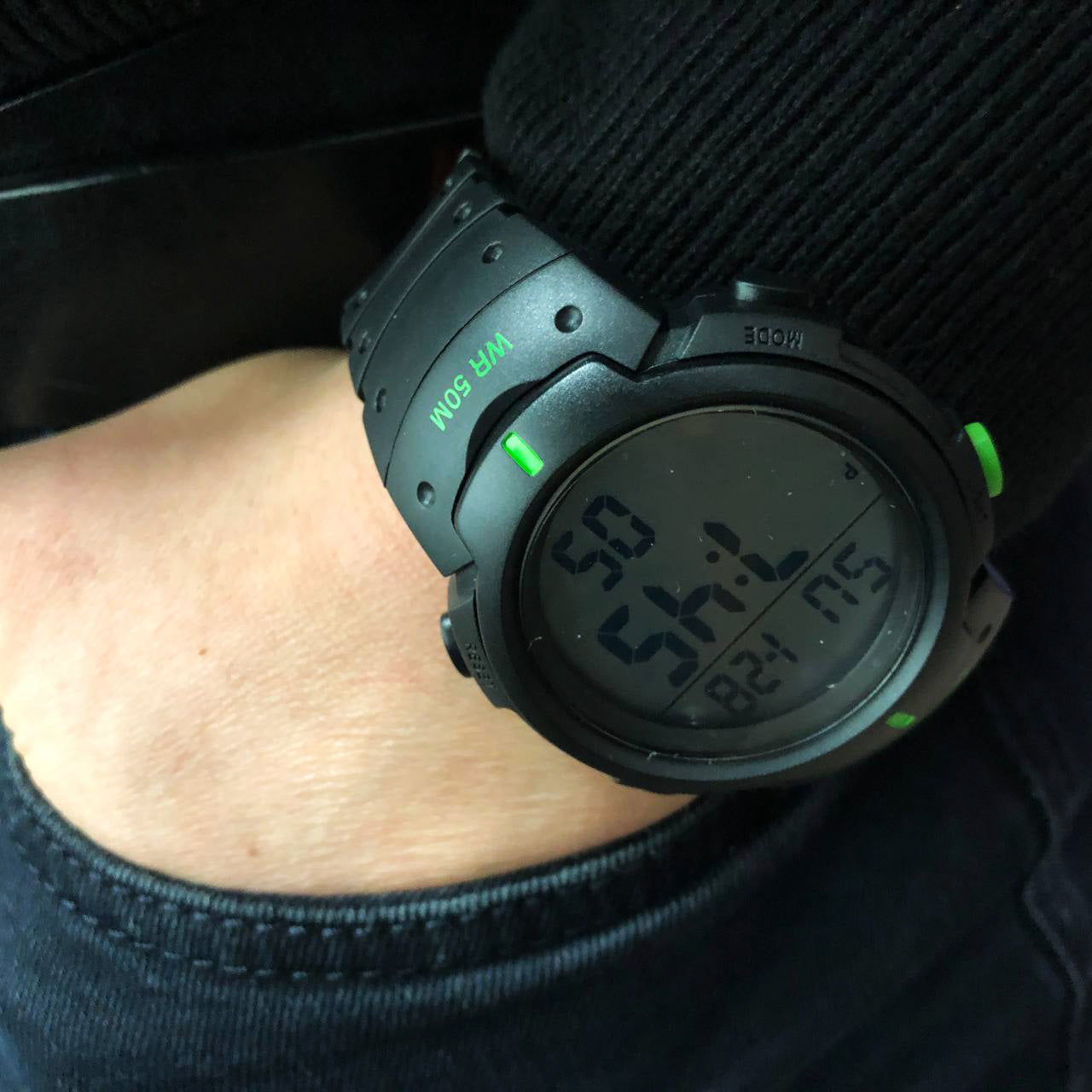 Часы наручные мужские SKMEI 1068GN, водонепроницаемые мужские часы, часы мужские спортивные