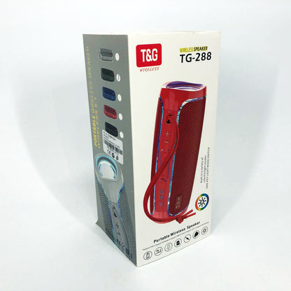 Портативная Bluetooth колонка с LED подсветкой TG288, аккумуляторная колонка для музыки. Цвет: зеленый
