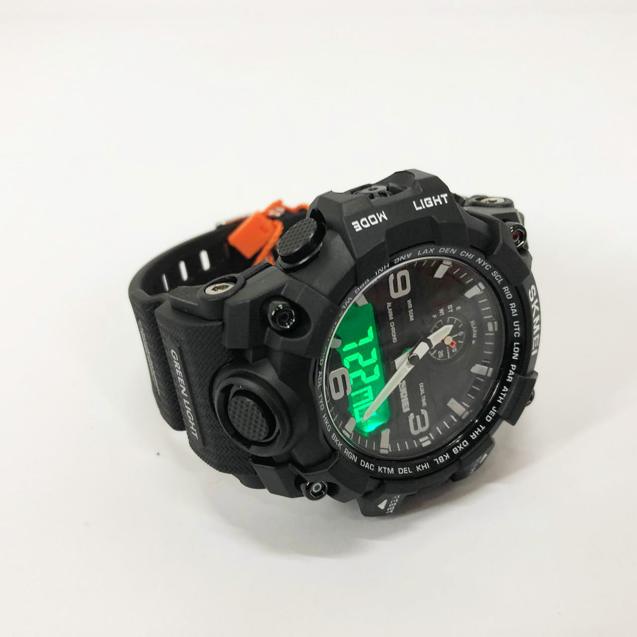 Часы наручные мужские SKMEI 1586BK BLACK, водонепроницаемые мужские часы, часы спортивные. Цвет: черный