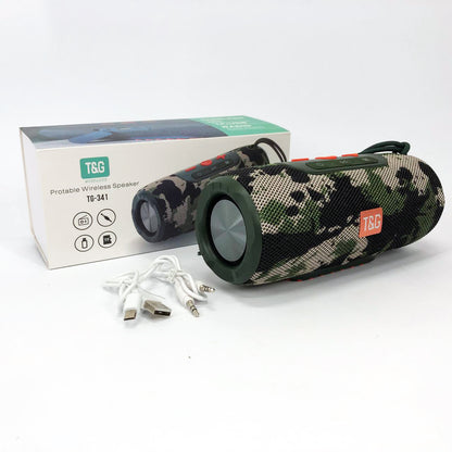 Портативная Bluetooth колонка TG341 со шнурком, аккумуляторная колонка для музыки. Цвет: камуфляж