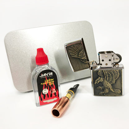 Зажигалка бензиновая в подарочной коробке N11, подарочные прикольные зажигалки, подарок зажигалка парню