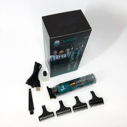 Беспроводная мужская электрическая машинка для стрижки VGR V-961, Триммер аккумуляторный для волос и бороды