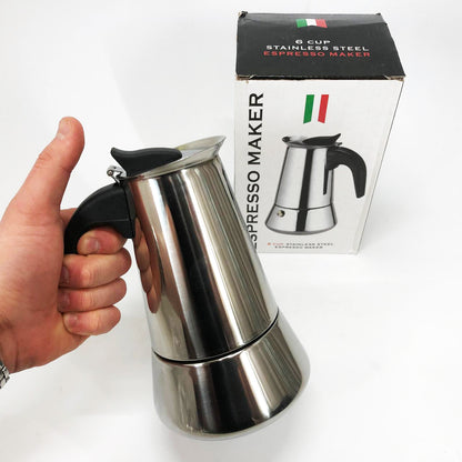 Кофеварка гейзерная Unique UN-1902 на 6 чашек 270 мл, Гейзерная кофеварка для электроплиты