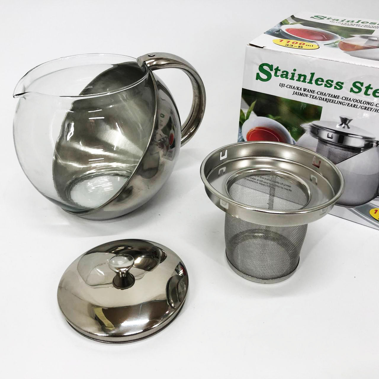 Заварник UNIQUE UN-1164 1.10 л, Чайник заварочный стеклянный качественный на кухню, Красивый заварник