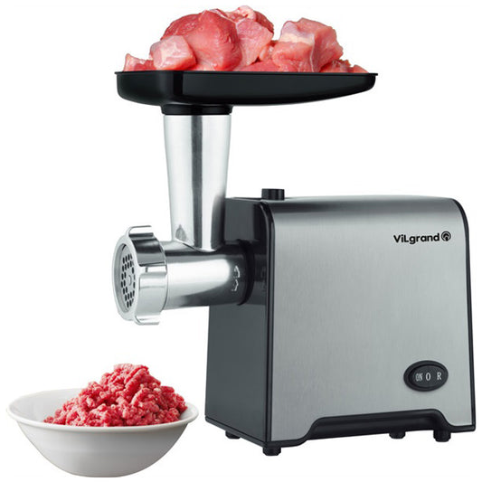 Мясорубка электрическая с нержавейки VILGRAND V1212MG стальная 1200 Вт