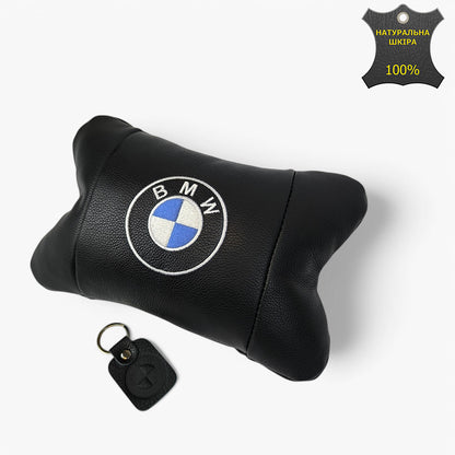 Ортопедическая подушка BMW из натуральной кожи – для комфорта в машине